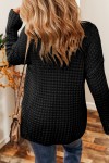 black crochet sweater