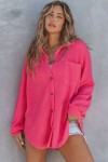 Chemise casual rose