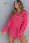 Chemise casual rose