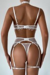 white 3-piece lingerie set