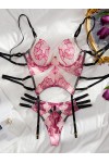 Sexy pink patterned corset