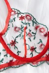 red floral lingerie set