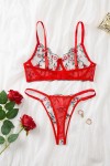 red floral lingerie set