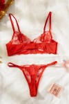 red lace lingerie set