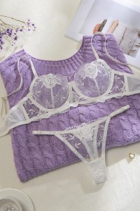 white lace lingerie set
