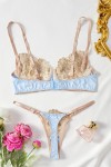 Sexy blue and gold lingerie set