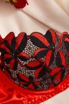 Red and black lingerie set