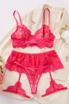 pink 3-piece lingerie set