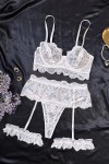 White sheer lace set