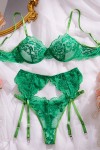 Green sexy lingerie set