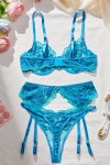 blue sexy lingerie set