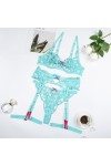 Blue lace lingerie set