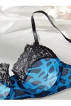 Ensemble de lingerie imprimé léopard bleu et noir