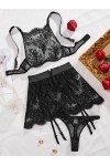 Ensemble de lingerie en dentelle noire