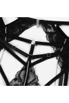 Ensemble de lingerie sexy noir à chaines