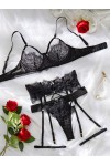 Black lace lingerie set