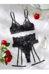 Black lace lingerie set