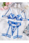 Blue sexy lingerie set