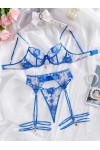 Blue sexy lingerie set