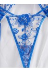 Conjunto de lencería sexy azul.