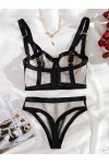 Ensemble de lingerie à bordures noires