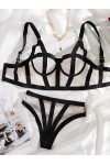 Ensemble de lingerie à bordures noires