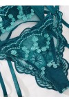 Ensemble de lingerie sexy vert canard