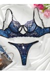 Ensemble de lingerie en dentelle bleue