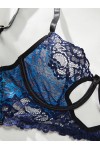 Ensemble de lingerie en dentelle bleue