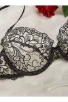 Black Patterned Lingerie Set