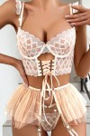 Ensemble de lingerie sexy beige