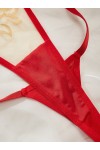 Ensemble de lingerie doré et rouge