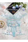 Sky blue lingerie set