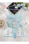 Sky blue lingerie set