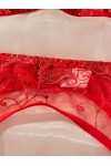 Ensemble de lingerie sexy en dentelle rouge