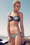 Gray and black 2-piece swimsuit