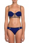 Blue and black 2-piece swimsuit