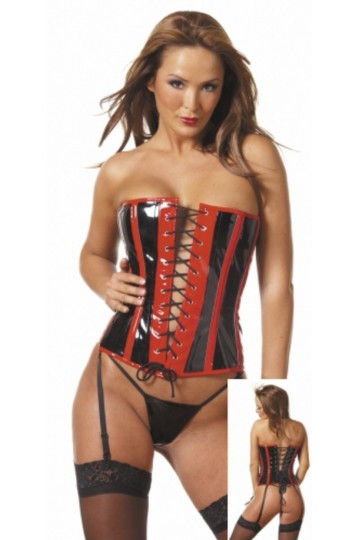 Corset with PVC lacing