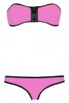 Pink 2-piece swimsuit with zip