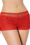 Red lace shorty