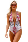 Fancy printed one-piece swimsuit