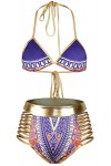 Egyptian purple high waisted swimsuit