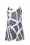 Scattered Zebra Print Short Dress