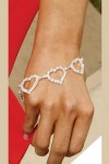 Rhinestone heart bracelet