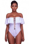 White one-piece swimsuit