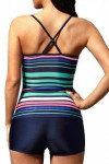 Rainbow Stripes Tankini Swimwear