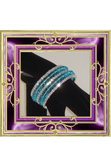 Rhinestone and pearl bracelet