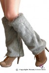 fashionable and trendy gray leg warmers