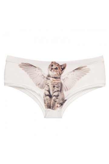 3D winged cat panties