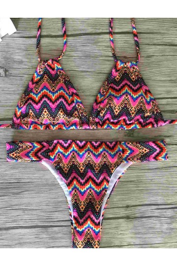 Pink, multi-colored swimsuit